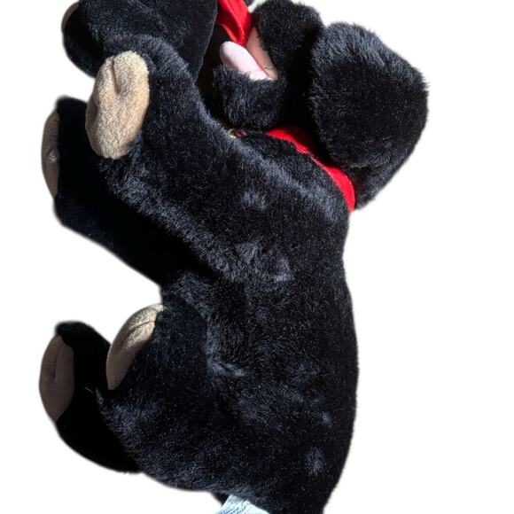 Build-A-Bear Vintage Realistic Black Lab Set – Mama Dog with Puppy & Red Collar - Picture 6 of 8